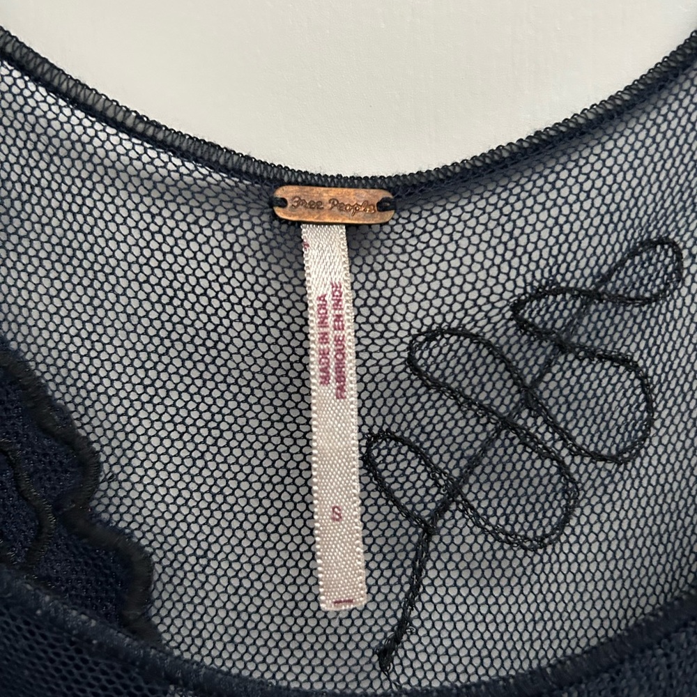 Free People Velvet & Sheer Top - Picture 4 of 7